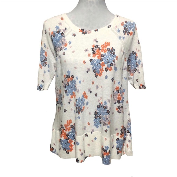 LOFT Tops - LOFT Floral Linen/Cotton Flowy Top